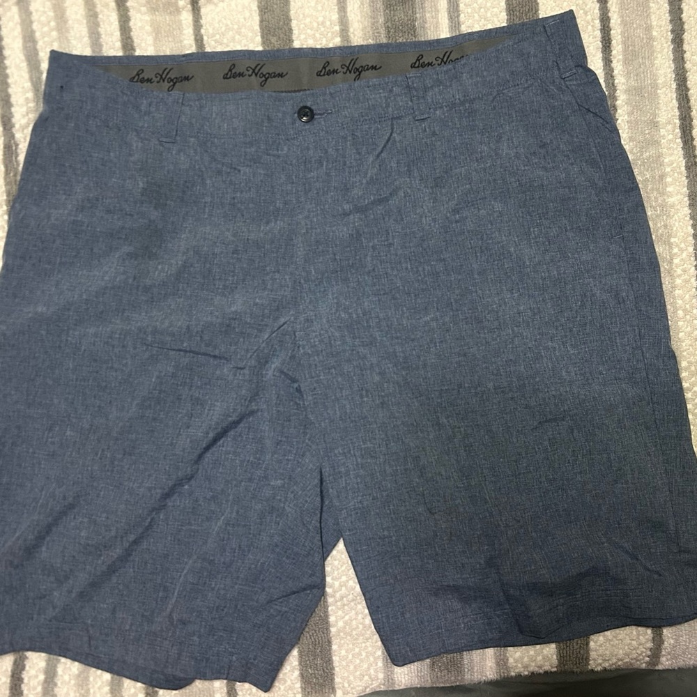 Hogan Slate Blue Men's Flat Front Shorts